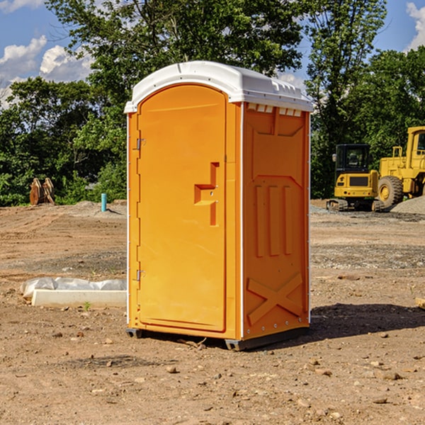 how often are the portable toilets cleaned and serviced during a rental period in Cornish Flat